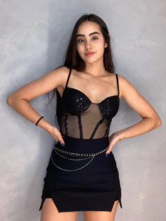 Short Saia Pamela - PRETO - Marias Queridas