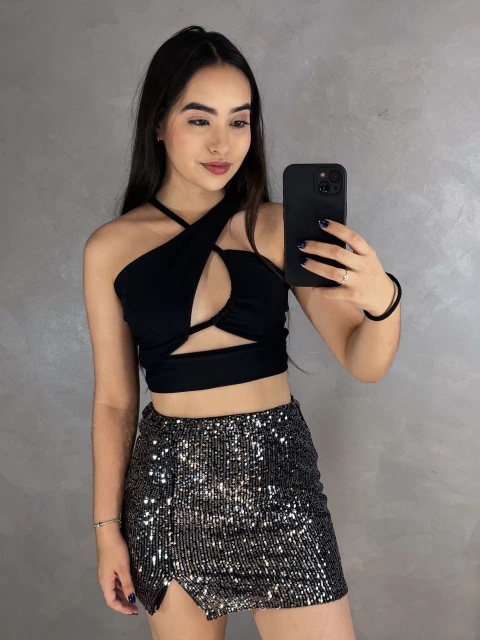 Cropped Cassie - PRETO