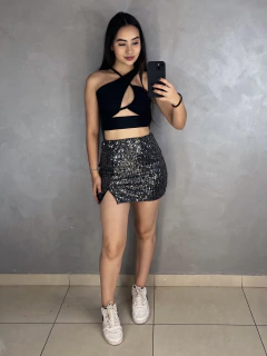 Cropped Cassie - PRETO na internet