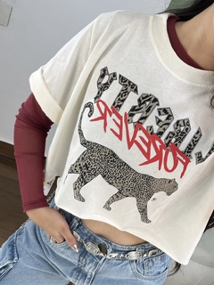 Camisa Cropped Lana - ONÇA - comprar online