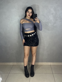 Cropped Stace - CINZA - loja online