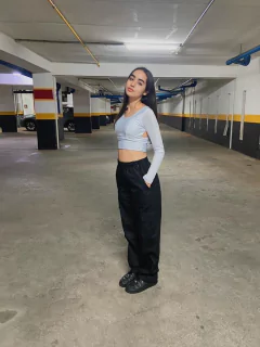 Calça Cargo - PRETA - Marias Queridas