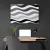 Quadro Decorativo Ondas Preto Branca e Cinza - Moldura Maringá - Quadros Decorativos