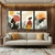 Trio de Quadros Decorativos Mulheres Essência Livre Autoral - Moldura Maringá - Quadros Decorativos