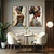 Dupla de Quadros Decorativos Mulheres Expressão Afro Autoral - Moldura Maringá - Quadros Decorativos
