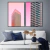 Dupla de Quadros Decorativos Prédios com Fundo Rosa na internet