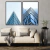 Dupla de Quadros Decorativos Prédios Vidraça Fundo Azul Claro - Moldura Maringá - Quadros Decorativos