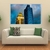 Quadro Arquitetura Prédio Azul e Amarelo na internet
