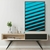 Quadro Decorativo Abstrato Azul Linhas Diagonais - Moldura Maringá - Quadros Decorativos