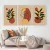 Trio de Quadros Decorativos Art Boho Floral - Moldura Maringá - Quadros Decorativos