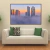Quadro Decorativo Prédios Neblina na internet