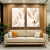 Dupla de Quadros Folhagem Sutil Autoral - Moldura Maringá - Quadros Decorativos