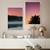 Dupla de Quadros Paisagem Céu Avermelhado - Moldura Maringá - Quadros Decorativos