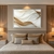 Quadro Decorativo Linhas Onduladas em Marrom Suave Autoral - Moldura Maringá - Quadros Decorativos