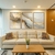 Trio de Quadros Marmorizado Luxuoso em Tons Neutros Autoral - comprar online