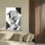 Quadro Mulher Arte Colagem Preto e Cinza - Moldura Maringá - Quadros Decorativos