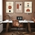 Trio de Quadros Decorativos Geométrico Tons Terrosos - Moldura Maringá - Quadros Decorativos