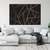 Quadro Decorativo Linhas Geométricas Marrom com Fundo Preto