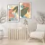 Dupla de Quadros Decorativos Abstrato Arte Boho Colorida - Moldura Maringá - Quadros Decorativos