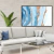 Quadro Abstrato Tons Azuis - Moldura Maringá - Quadros Decorativos
