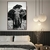 Quadro Decorativo Elefante em Contraste P&B - Moldura Maringá - Quadros Decorativos
