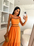 VESTIDO SIANINHA TRICOLINE(Laranja) - MMM ATACADO