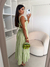 VESTIDO TRICOLINE LISTRADO(Verde) na internet