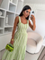 VESTIDO TRICOLINE LISTRADO(Verde) - comprar online