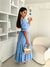 VESTIDO LAISE BARRADO(Azul) - MMM ATACADO