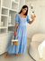 VESTIDO LAISE BARRADO(Azul)