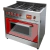 COCINA MORELLI 900 VINTAGE ROJA CON PLACA DIGITAL - comprar online