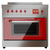 COCINA MORELLI 900 VINTAGE ROJA CON PLACA DIGITAL