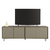 MESA DE TV TABLES 75" 4 PUERTAS NOGAL Y GRIS