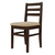 SILLA ATLANTICA TAPIZADO CON RESPALDO PALITO CAOBA