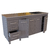 BAJO MESADA PREMIUM 160CM 4 PUERTAS 4 CAJONES LINOSA
