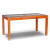 MESA DE PINO 0,90 x 1,60 mts COLOR ROBLE c/ VIDRIO