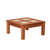 MESA LIVING 4 VIDRIOS 0,80 x 0,80 mts CAOBA