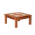 MESA LIVING 4 VIDRIOS 0,80 x 0,80 mts CAOBA
