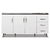 BAJO MESADA 1.60 MTS BLANCO PLATINUM