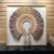 Quadro Artesanal Cocar Laranja Sem Vidro 100x100cm - comprar online
