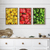 Kit 3 Quadros Decorativos Cozinha Pimentão-III