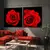 Kit 2 Quadros Decorativos Florais e Folhagens Rosa I e II