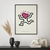 Quadro Decorativo Grandes Artistas Movimento Rosa - Inspirado por Keith Haring