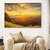 Quadro Decorativo Paisagem e Natureza Pôr do Sol Montanha Árvores