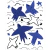 Kit 2 Quadros Decorativos Abstratos Aves em Azul e Branco na internet