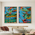 Kit 2 Quadros Decorativos Praia e mar Barcos V VI - comprar online