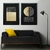 Quadros Artesanais Lua e Quadrado com Folha de Ouro Com Vidro 50x70cm - comprar online