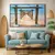 Quadro Decorativo Praia e mar Travessia de Troncos de Madeira