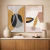 Kit 2 Quadros Decorativos Abstratos Geométrico Tons Neutros