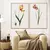 Kit 2 Quadros Decorativos Florais e Folhagens Tulipa X e Flor de Lírio I